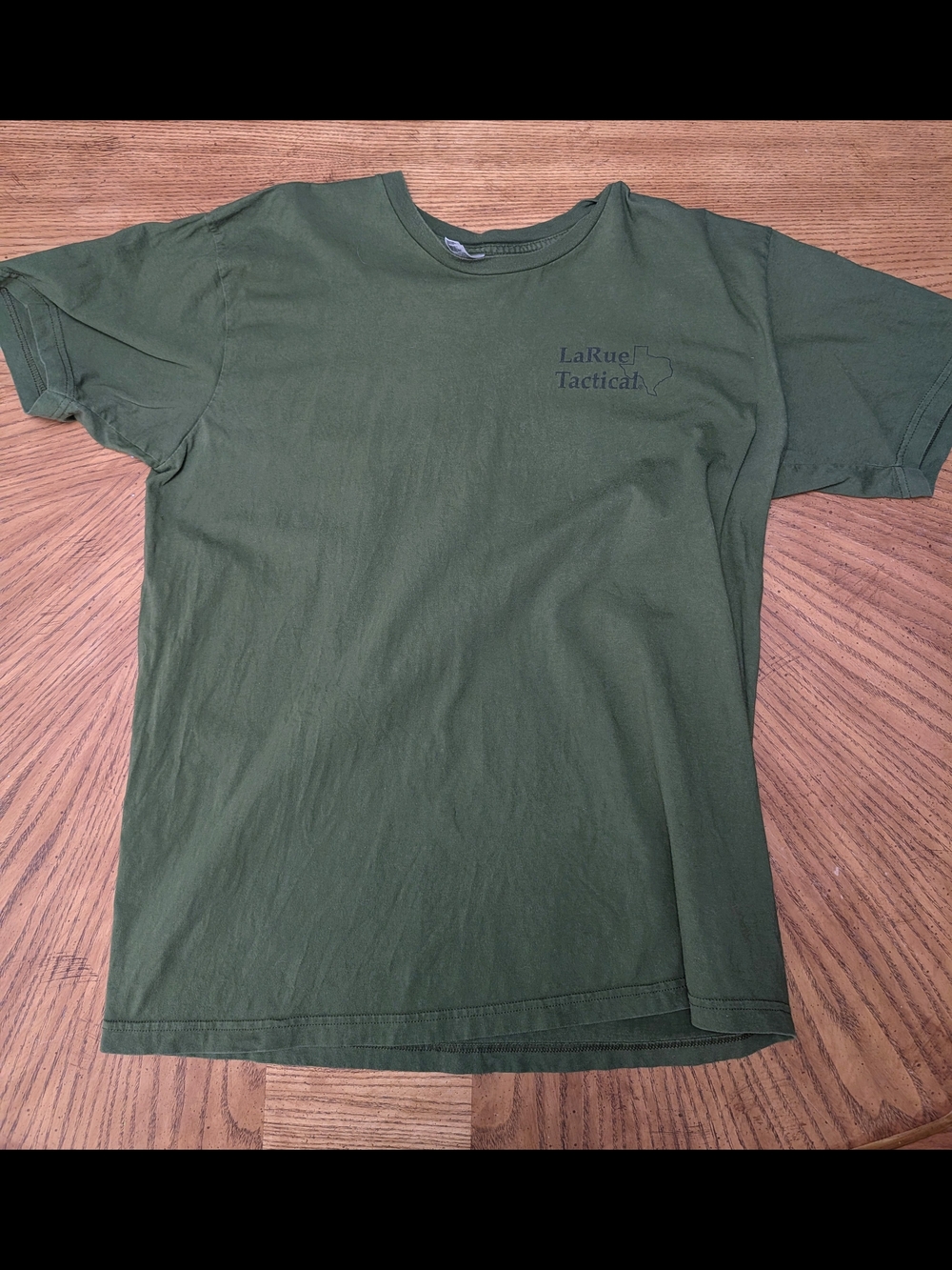 Larue Tactical Men's Short Sleeve Tee — Olive Green Sniper Logo